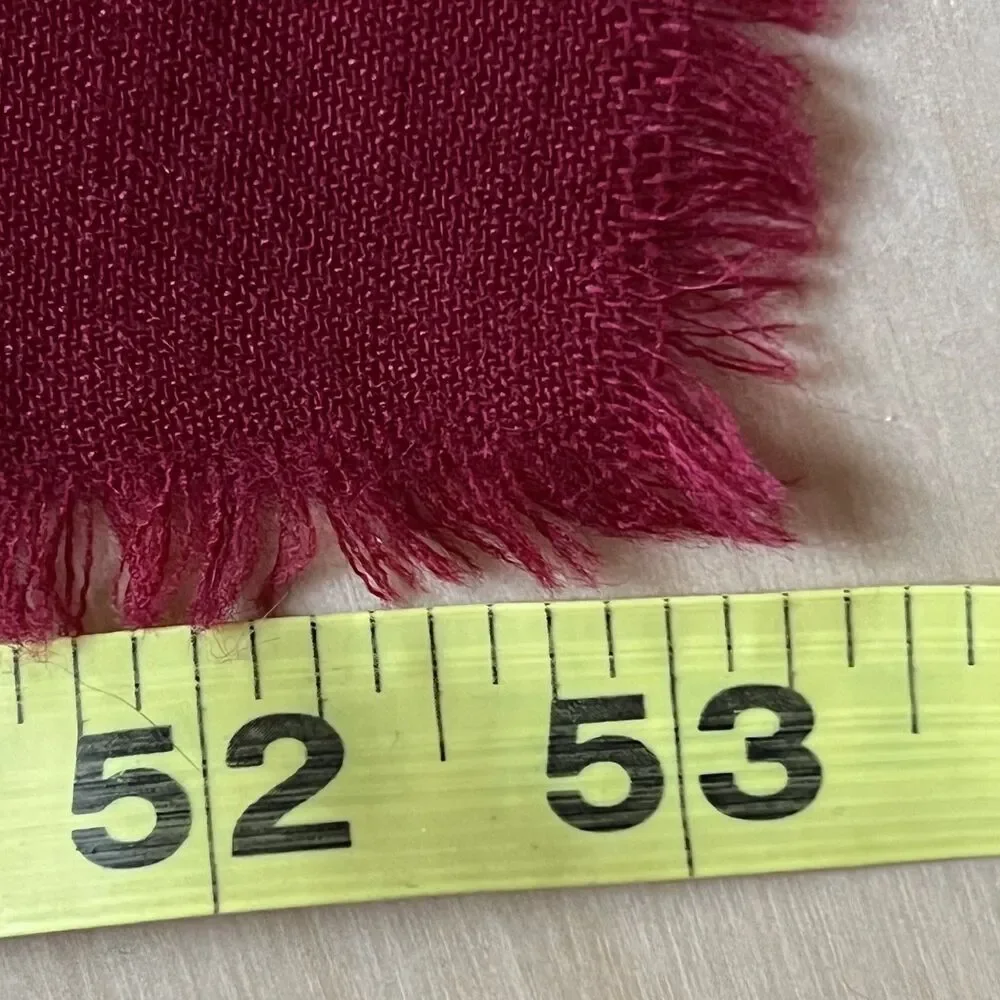 Vintage Rodier Scarf wool multicolor oversize blue burgundy 50 x 53
